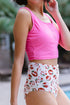 Square Neck Sleeveless Print Tankini Set